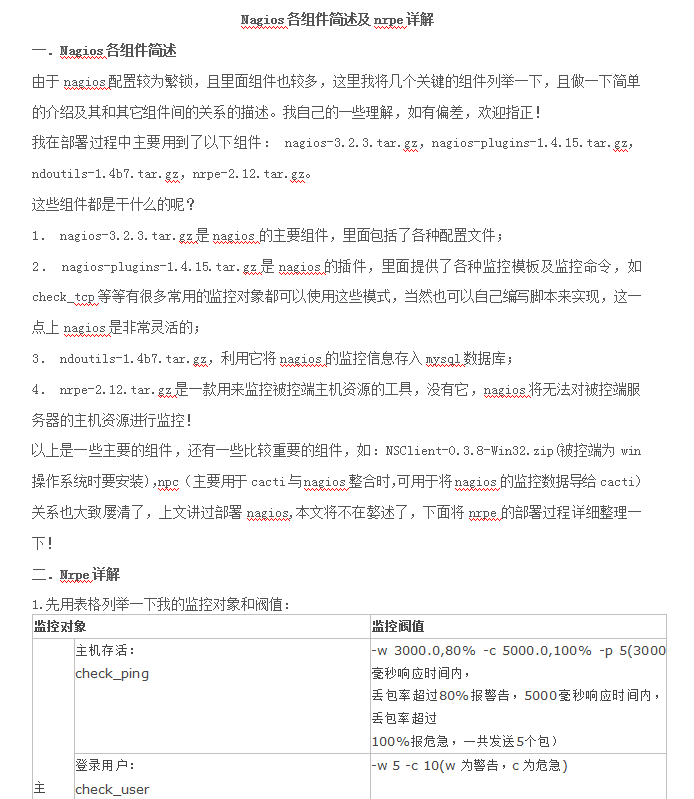 Nagios各组件简述及nrpe详解_服务器教程-小栈资源网