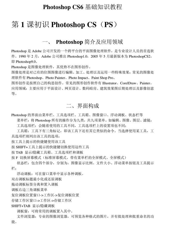 PhotoshopCS6基础知识教程_美工教程-小栈资源网