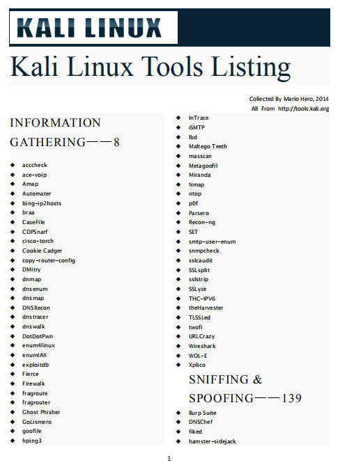 Kali系统下所有工具的教程使用手册汇总 pdf_黑客教程-小栈资源网