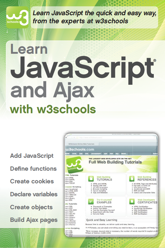 Learn javascript and Ajax with w3Schools 英文pdf_前端开发教程-小栈资源网