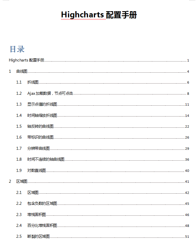 Highcharts配置手册 中文WORD版_前端开发教程-小栈资源网