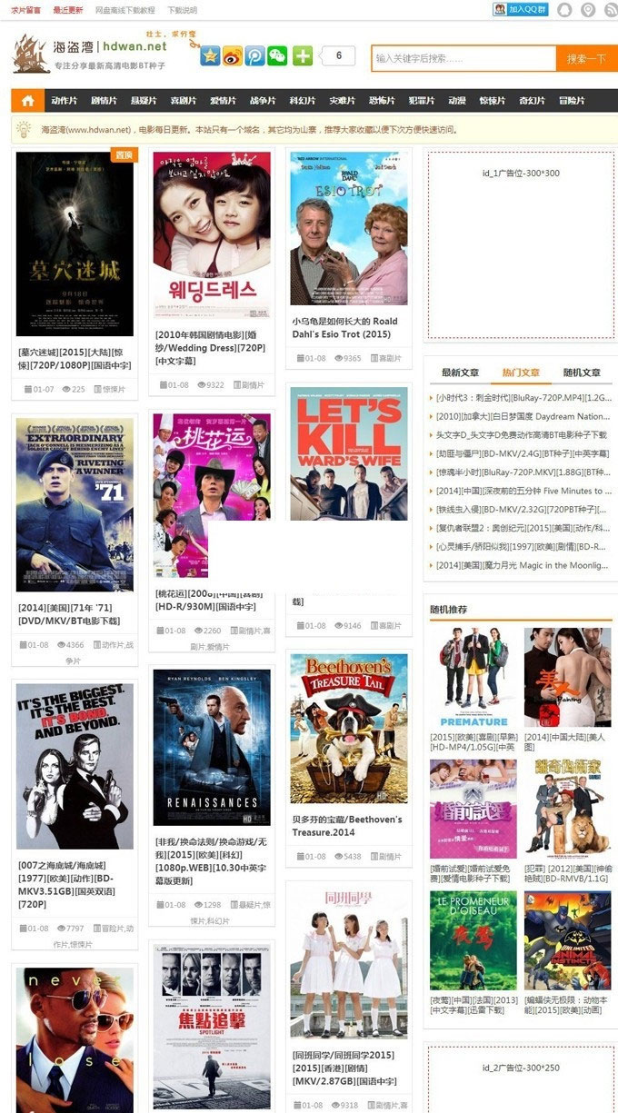 帝国cms内核仿海盗湾电影BT种子下载站源码修复版-小栈资源网