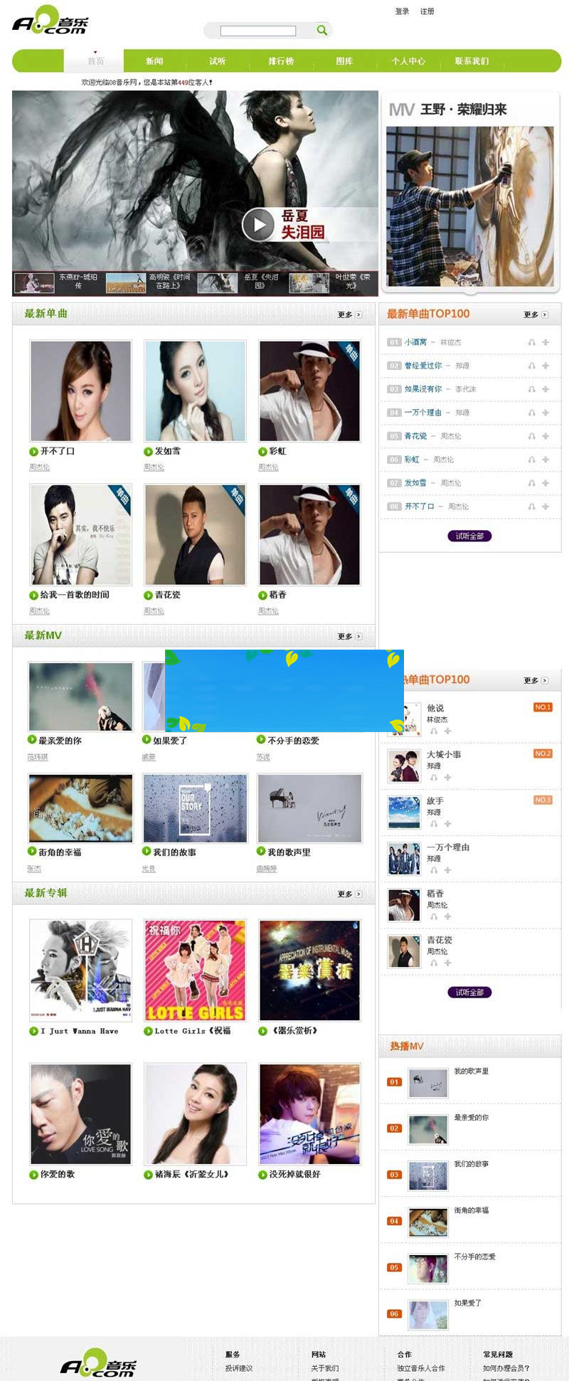 PHP仿A8音乐分享网站源码带会员功能-小栈资源网