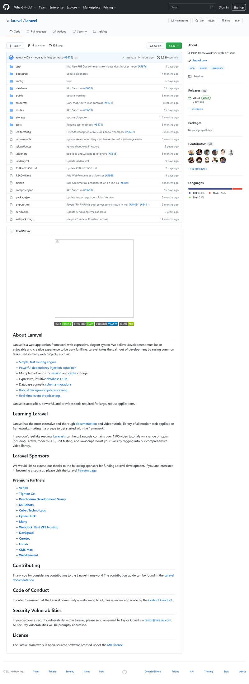 LaravelWeb应用程序框架v8.6.0-ss-小栈资源网