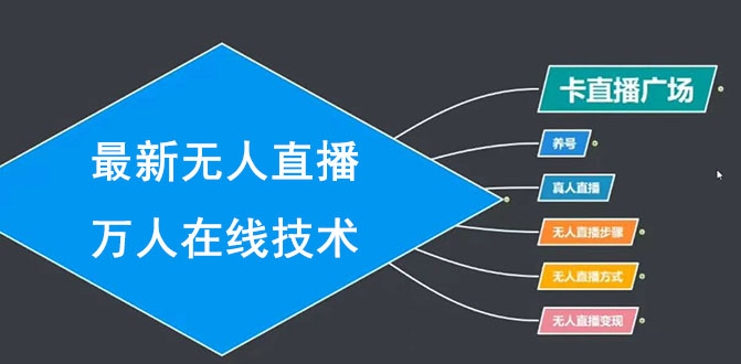 最新无人直播万人在线技术：养号+真人+无人直播步骤+方式+变现（无水印）-小栈资源网