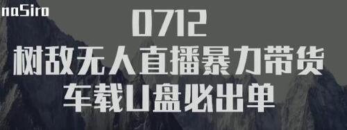 树敌‮习研‬社抖音无人直播暴力带货车载U盘必出单，单号单日产出300纯利润-小栈资源网