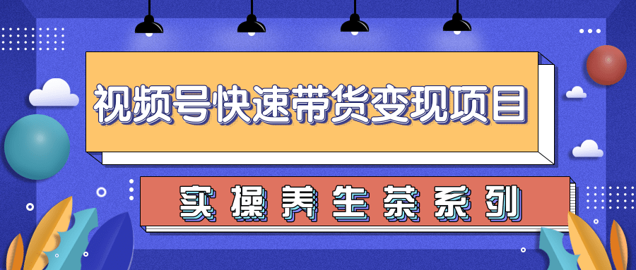 视频号带货实操变现项目，零基础操作养身茶月入10000+-小栈资源网