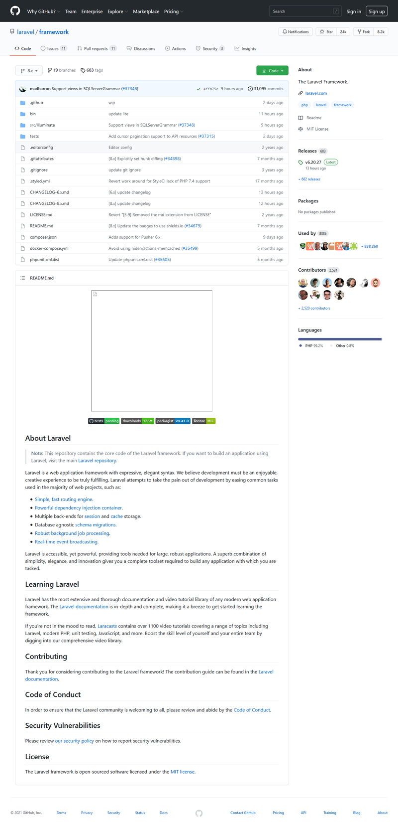 Laravel Web应用程序框架 v8.41.0-小栈资源网