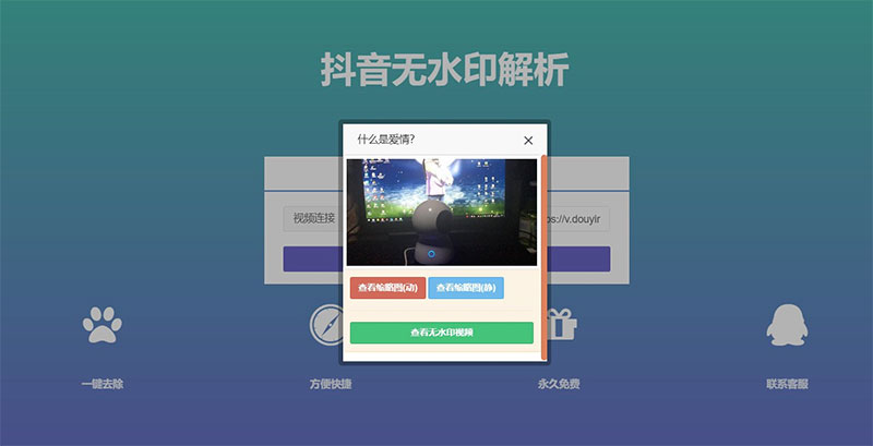 PHP抖音在线去水印抖音无水印视频解析源码-小栈资源网
