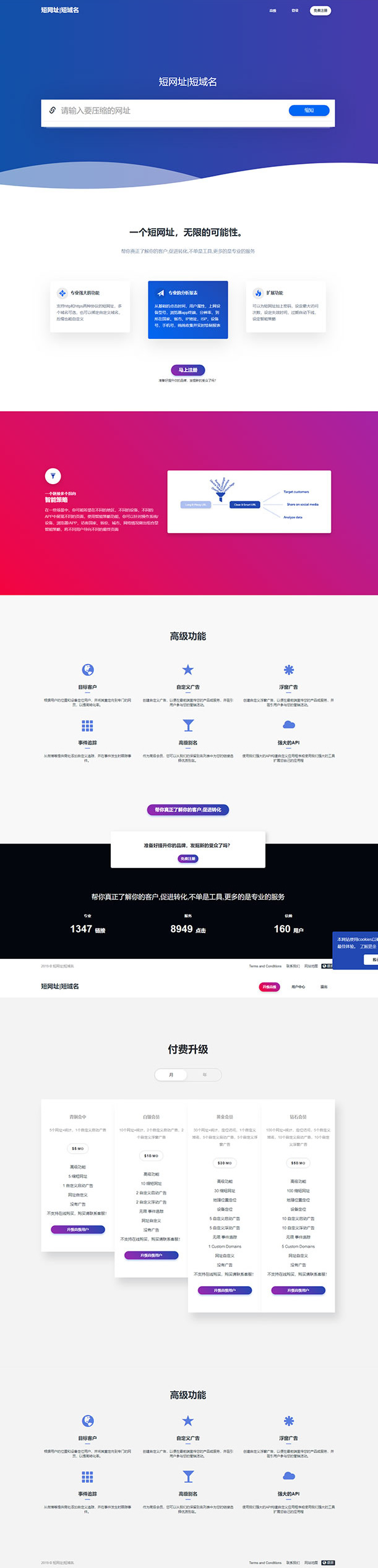 全新PHP网址缩短防封短网址生成系统源码-小栈资源网