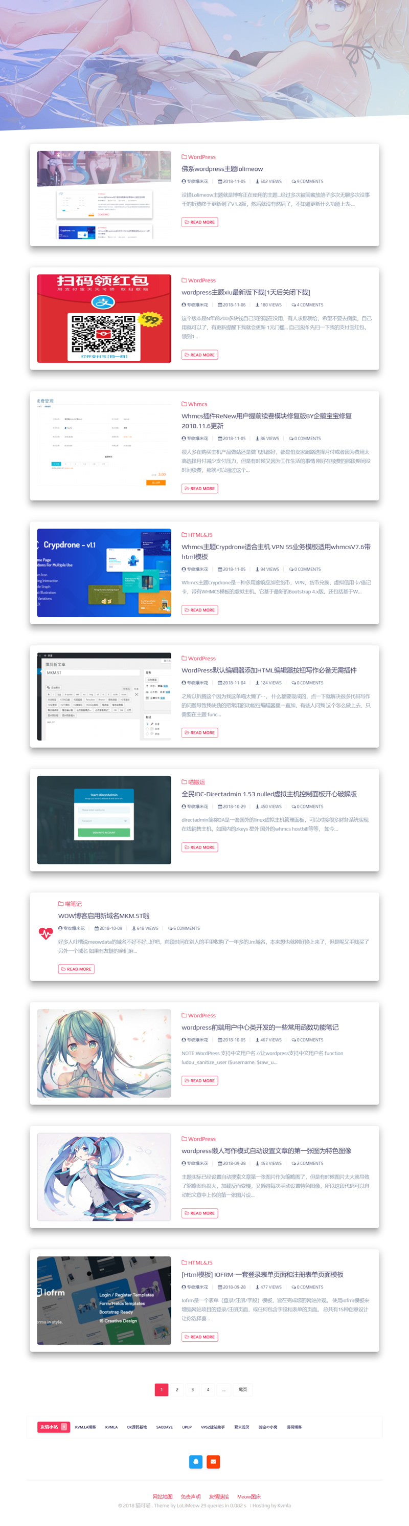 佛系响应式lolimeow猫可喵wordpress个人博客主题模板-小栈资源网