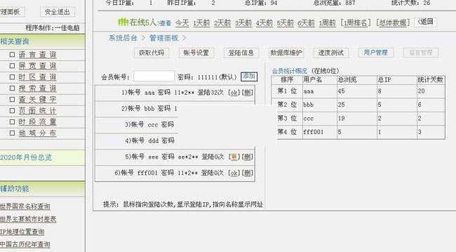 网站统计分析系统 v4.72 多用户版-小栈资源网