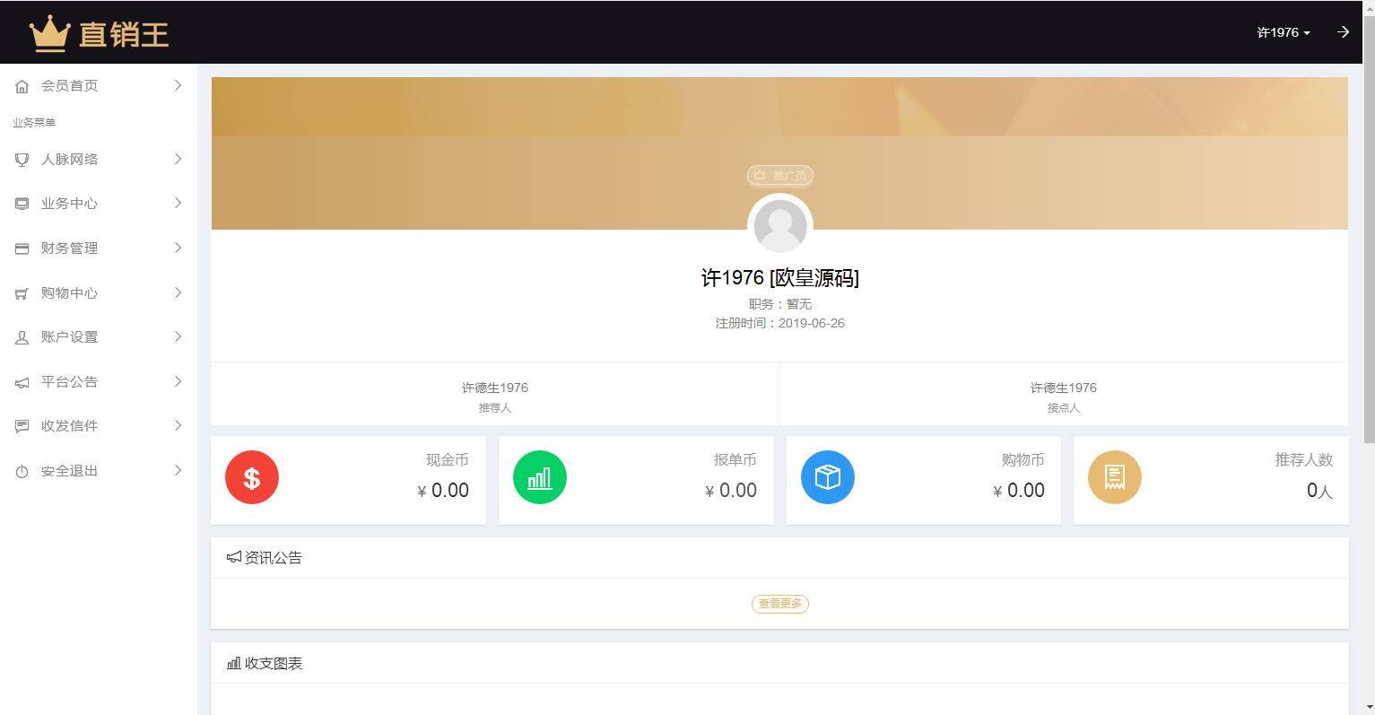 企业3级推广报单分销源码下载会员注册管理系统-小栈资源网