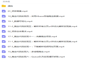 手把手教学大数据爬虫项目案例实战视频教程-小栈资源网