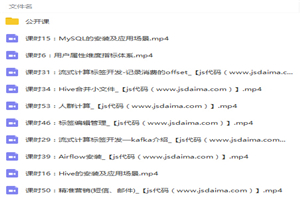 大数据人工智能用户画像解决方案视频教程-小栈资源网
