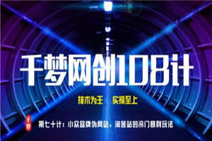 千梦网创108计第70计：小众品牌伪官网，淘客站的冷门暴利玩法-小栈资源网