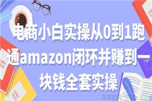 电商小白实操从0到1跑通amazon亚⻢逊闭环并赚到一块钱全套实操-小栈资源网