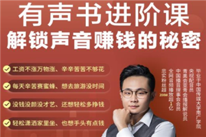 有声书进阶课，解锁声音赚钱的秘密，音频多渠道投放，复利营收-小栈资源网