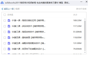solidworks2011高级培训视频教程全套（完整的配套练习素材 模型 图纸）-小栈资源网