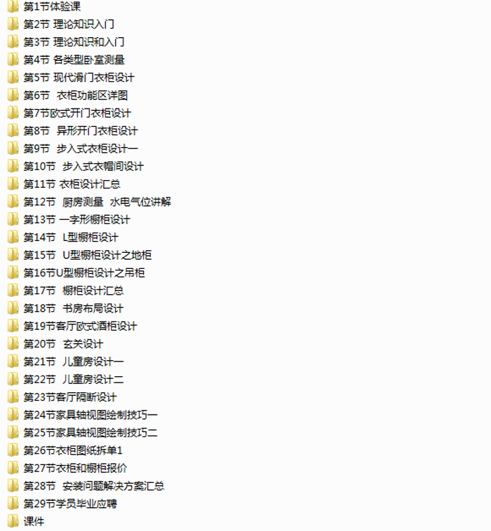 CAD定制家具设计班VIP课程-小栈资源网