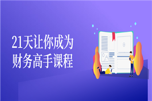 21天让你成为财务高手课程-小栈资源网