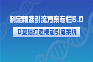 制定精准引流方案专栏6.0：0基础打造被动引流系统（价值1380元）-小栈资源网