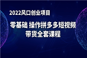 2022风口项目：零基础操作多多视频带货，小白也能日赚1000+全套操作方法（送工具）-小栈资源网