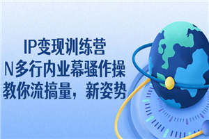 IP变现训练营：N多行内业幕骚作操，教你流搞量-小栈资源网