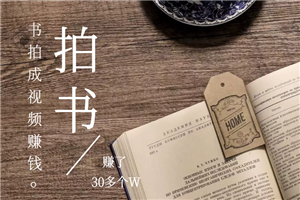 把一本书拍成视频，赚了30多W-小栈资源网