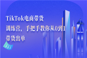 TikTok电商带货训练营，手把手教你从0到1带货出单-小栈资源网
