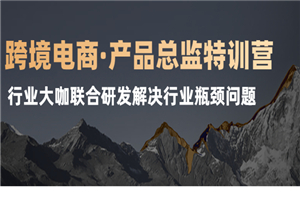 跨境电商·产品总监特训营，行业大咖联合研发解决行业瓶颈问题-小栈资源网