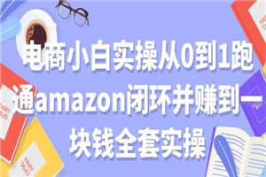 电商小白实操从0到1跑通AMAZON闭环并赚到一块钱全套实操-小栈资源网