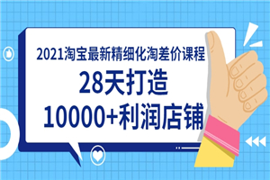 2021淘宝最新精细化淘差价课程，28天打造10000+利润店铺(附软件-小栈资源网