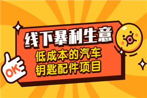 线下暴利生意，低成本的汽车钥匙配件项目-小栈资源网