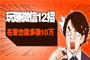 玩赚微信12招：这样玩微信，手把手教你没钱没人脉在家也能多赚10万-小栈资源网