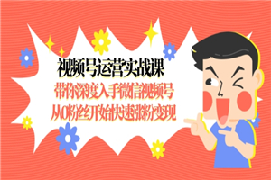 视频号运营实战课，带你深度入手微信视频号1.0，从0粉丝开始快速涨粉变现-小栈资源网
