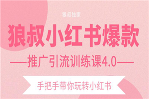 小红书爆款推广引流训练课4.0，手把手带你玩转小红书-小栈资源网