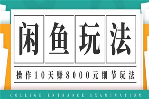 龟课·闲鱼项目玩法实战班第12期，操作10天左右利润有8000元细节玩法-小栈资源网