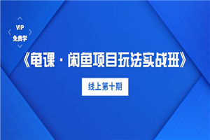 《龟课·闲鱼项目玩法实战班》线上第十期(1-2课)-小栈资源网