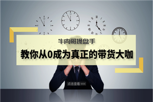 牛肉哥操盘手教你从0成为真正的带货大咖-小栈资源网