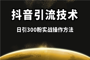 抖音引流课程：日引300粉实战操作方法-小栈资源网