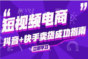 短视频电商，抖音+快手卖货成功指南-小栈资源网