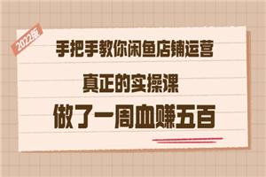 2022版《手把手教你闲鱼店铺运营》真正的实操课 做了一周血赚五百 (16节课)-小栈资源网