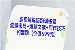 影视解说陪跑训练营，流量密码+爆款文案+写作技巧和套路（价值699元）-小栈资源网
