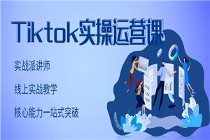 TikTok实操运营课，手把手账号实战，适合零基础Tiktok新人-小栈资源网