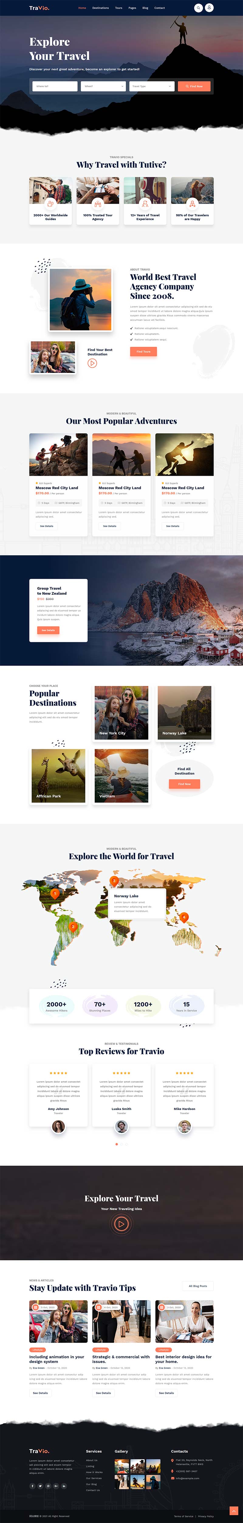 html5旅游旅行社官网模板-小栈资源网