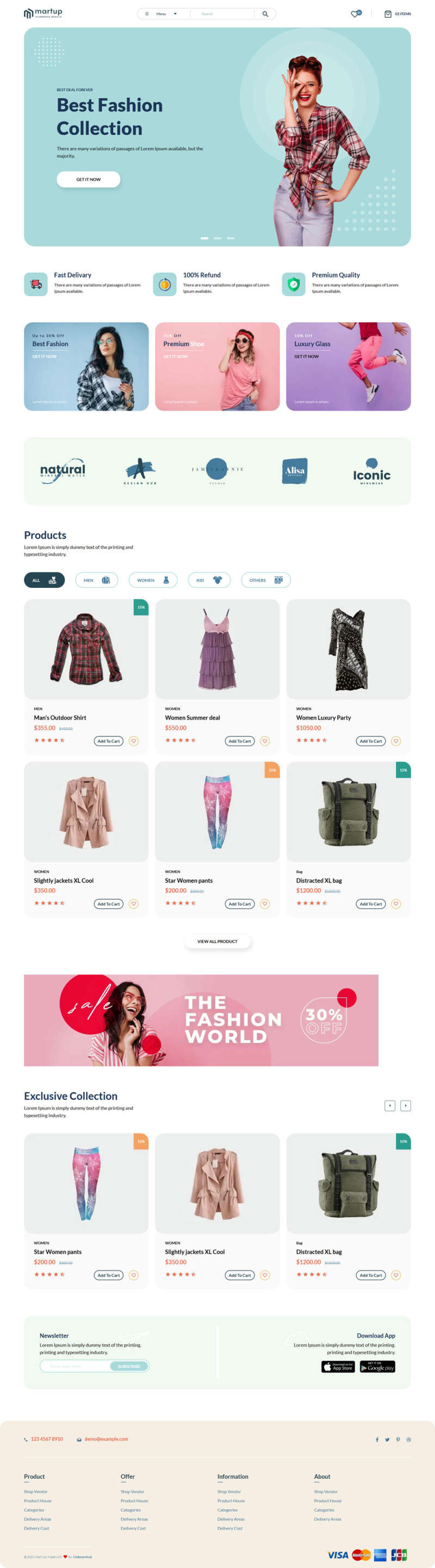 多用途的女性服装电商HTML模板-小栈资源网