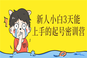 新人小白3天能上手的起号密训营-小栈资源网