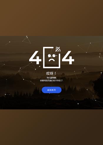 粒子动画背景404错误页面-小栈资源网
