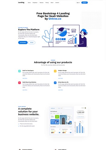 登录页设计公司HTML5网站模板-小栈资源网